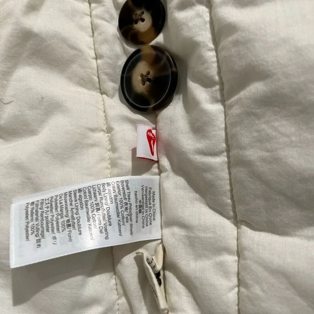 Madewell Quilted Plaid Insulated Blazer Jacket Shacket Black White Small - Picture 10 of 14